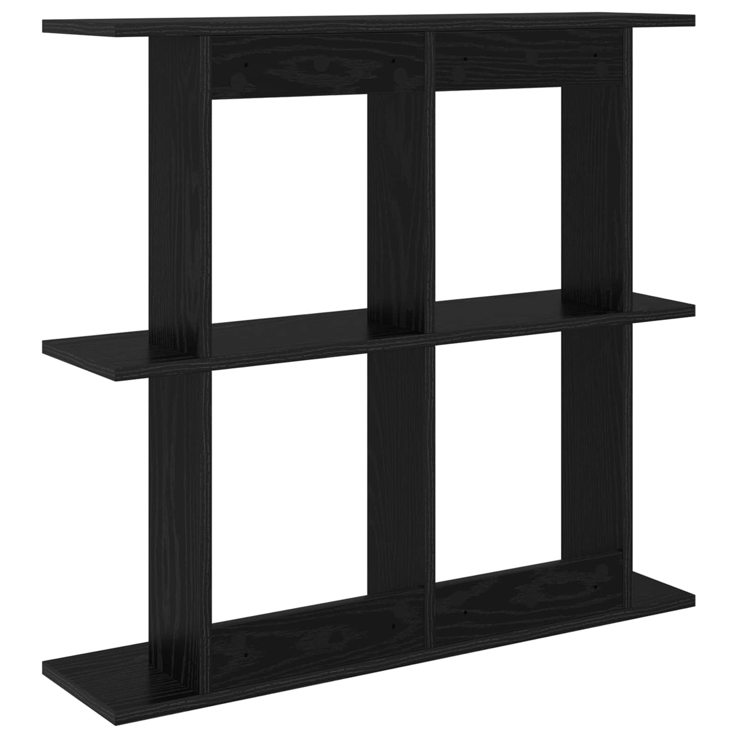 Wall Shelf Wall-Mounted Black 100 x 20 x 75 cm Engineered Wood