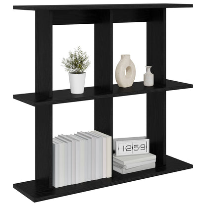 Wall Shelf Wall-Mounted Black 100 x 20 x 75 cm Engineered Wood