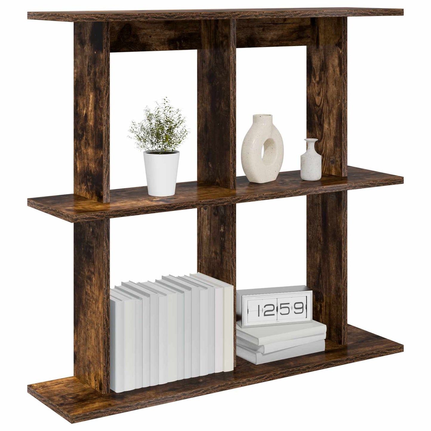 Wall Shelf Wall-Mounted Brown 100 x 20 x 75 cm Engineered Wood