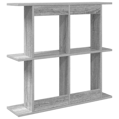 Wall Shelf Wall-Mounted Grey 100 x 20 x 75 cm Engineered Wood