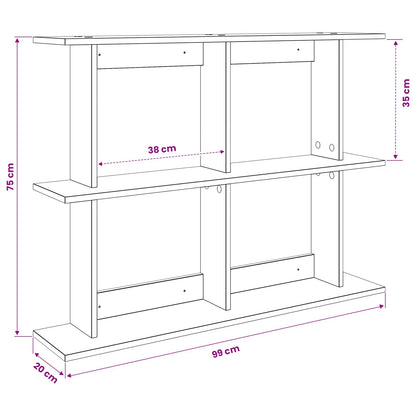 Wall Shelf Wall-Mounted Brown 100 x 20 x 75 cm Engineered Wood