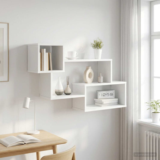 Floating Shelf White 87 x 20 x 55 cm