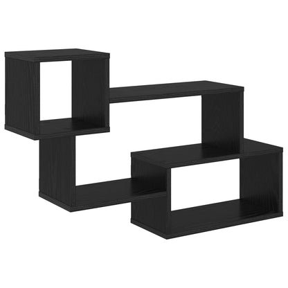 Floating Shelf Wall-Mounted Black 87 x 20 x 55 cm