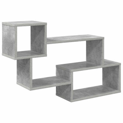 Floating Shelf Wall-Mounted Grey 87 x 20 x 55 cm