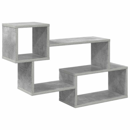 Floating Shelf Wall-Mounted Concrete Grey 87 x 20 x 55 cm