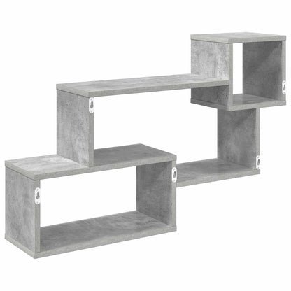Floating Shelf Wall-Mounted Grey 87 x 20 x 55 cm