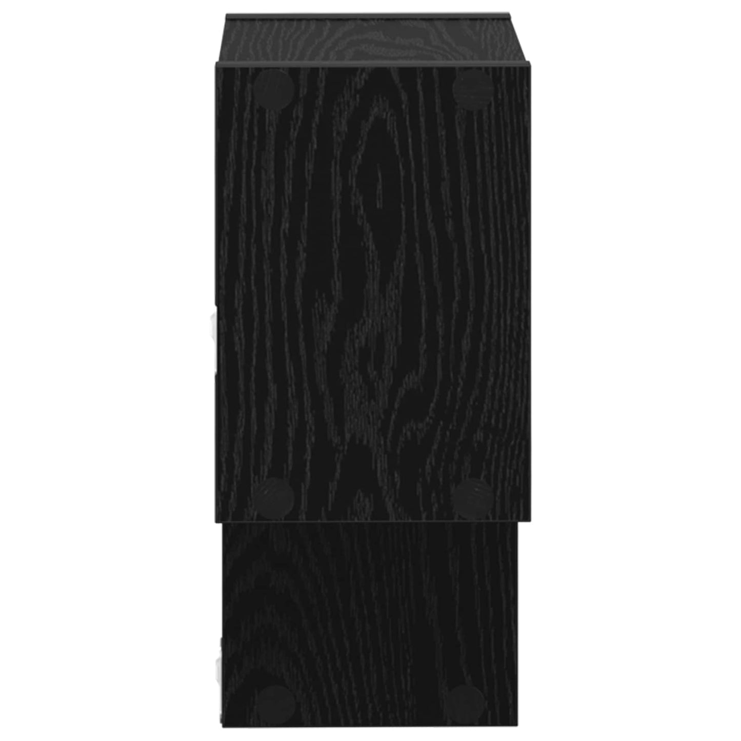 Wall Shelf Wall-Mounted Black 55 x 15 x 35 cm Engineered Wood