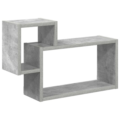 Wall Shelf Wall-Mounted Grey 55 x 15 x 35 cm Engineered Wood