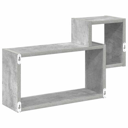 Wall Shelf Wall-Mounted Grey 55 x 15 x 35 cm Engineered Wood