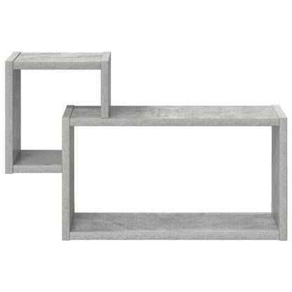 Wall Shelf Wall-Mounted Grey 55 x 15 x 35 cm Engineered Wood