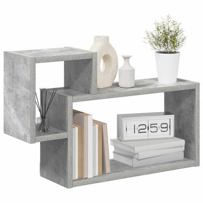 Wall Shelf Wall-Mounted Grey 55 x 15 x 35 cm Engineered Wood