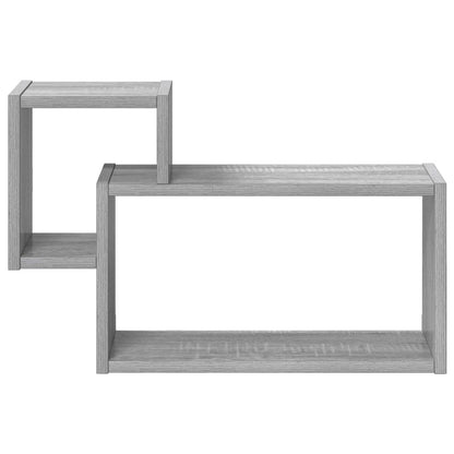 Wall Shelf Wall-Mounted Grey 55 x 15 x 35 cm Engineered Wood