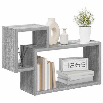 Wall Shelf Wall-Mounted Grey 55 x 15 x 35 cm Engineered Wood