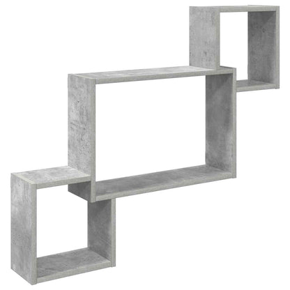 Wall Shelf Wall-Mounted Grey 91.5 x 15 x 76 cm Engineered Wood