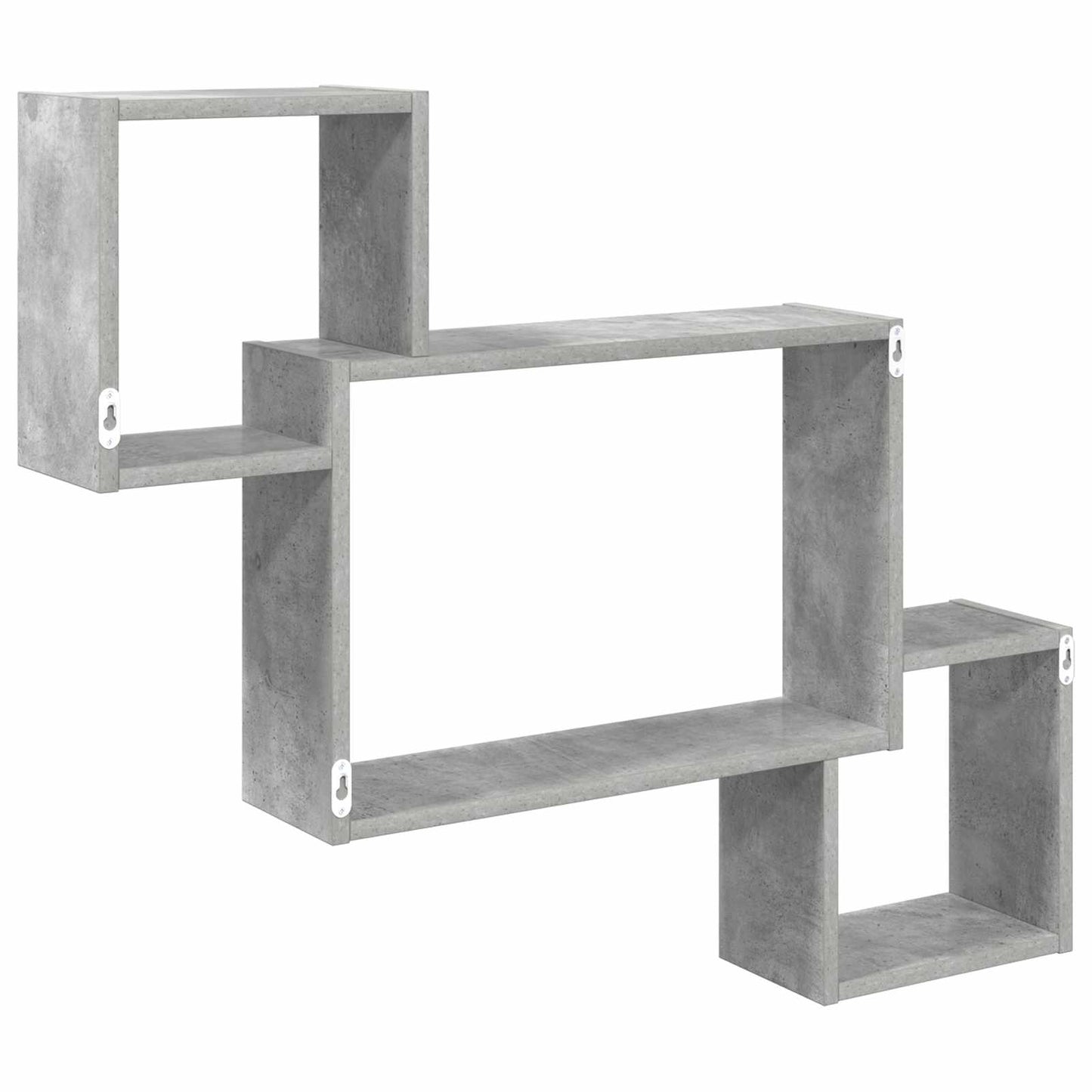 Wall Shelf Wall-Mounted Grey 91.5 x 15 x 76 cm Engineered Wood