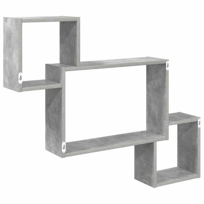 Wall Shelf Wall-Mounted Grey 91.5 x 15 x 76 cm Engineered Wood