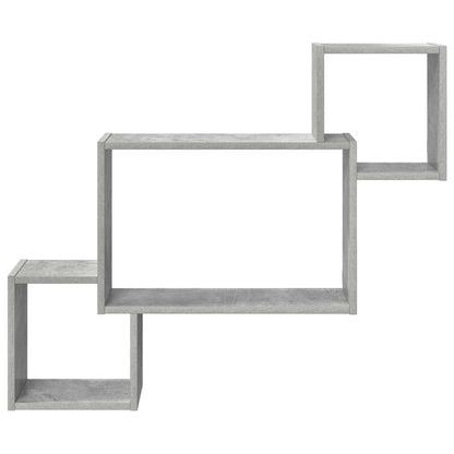 Wall Shelf Wall-Mounted Grey 91.5 x 15 x 76 cm Engineered Wood