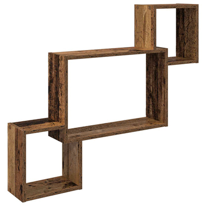 Wall Shelf Wall-Mounted Brown 91.5 x 15 x 76 cm Engineered Wood