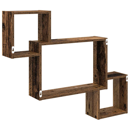 Wall Shelf Wall-Mounted Brown 91.5 x 15 x 76 cm Engineered Wood