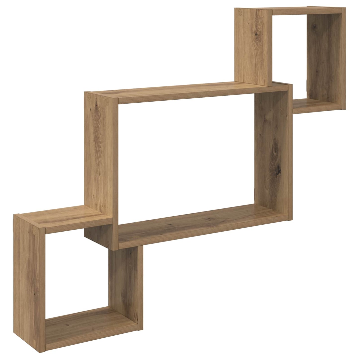 Wall Shelf Wall-Mounted Brown 91.5 x 15 x 76 cm Engineered Wood