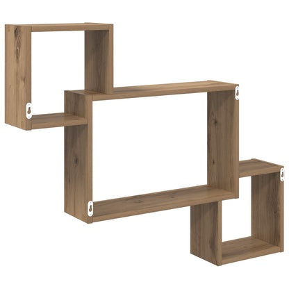 Wall Shelf Wall-Mounted Brown 91.5 x 15 x 76 cm Engineered Wood