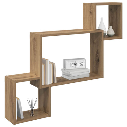 Wall Shelf Wall-Mounted Brown 91.5 x 15 x 76 cm Engineered Wood