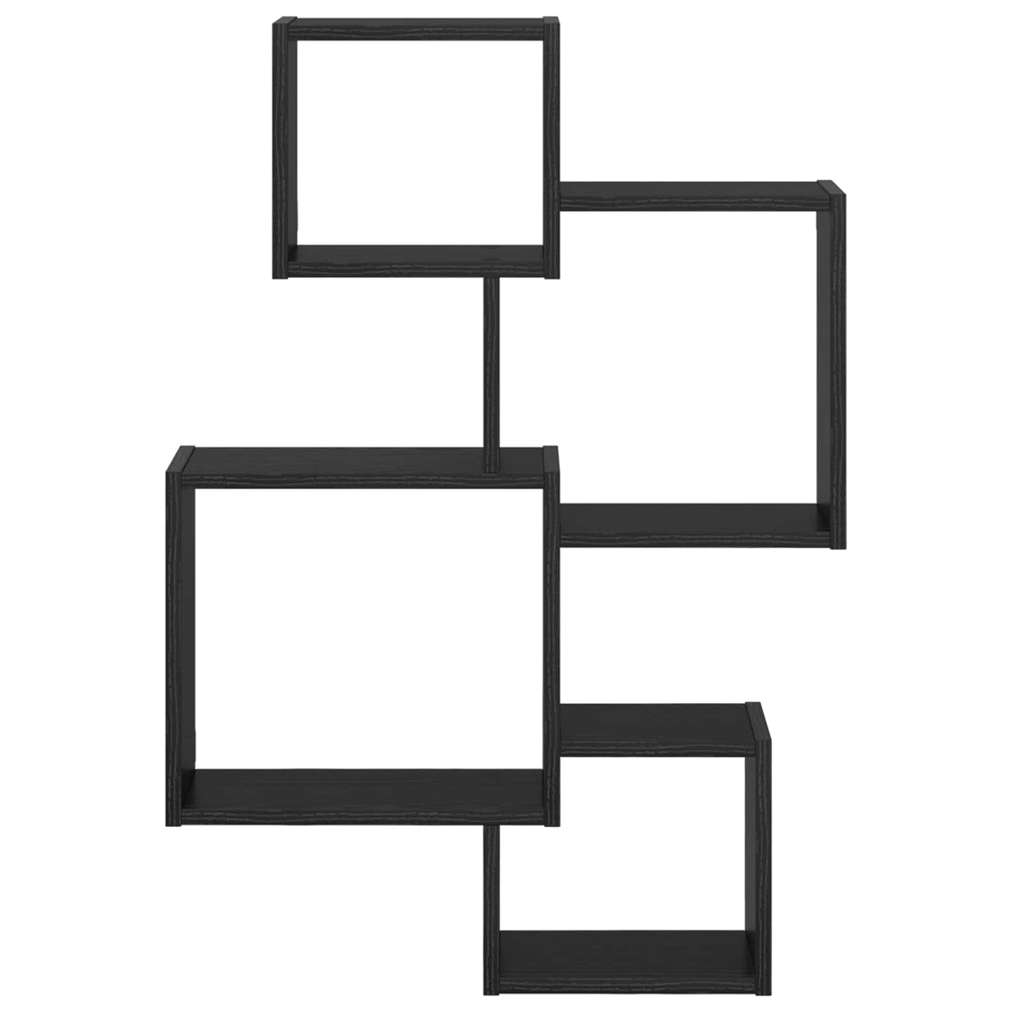 Wall Cube Shelves Wall-Mounted Black 64 x 13.5 x 91.5 cm