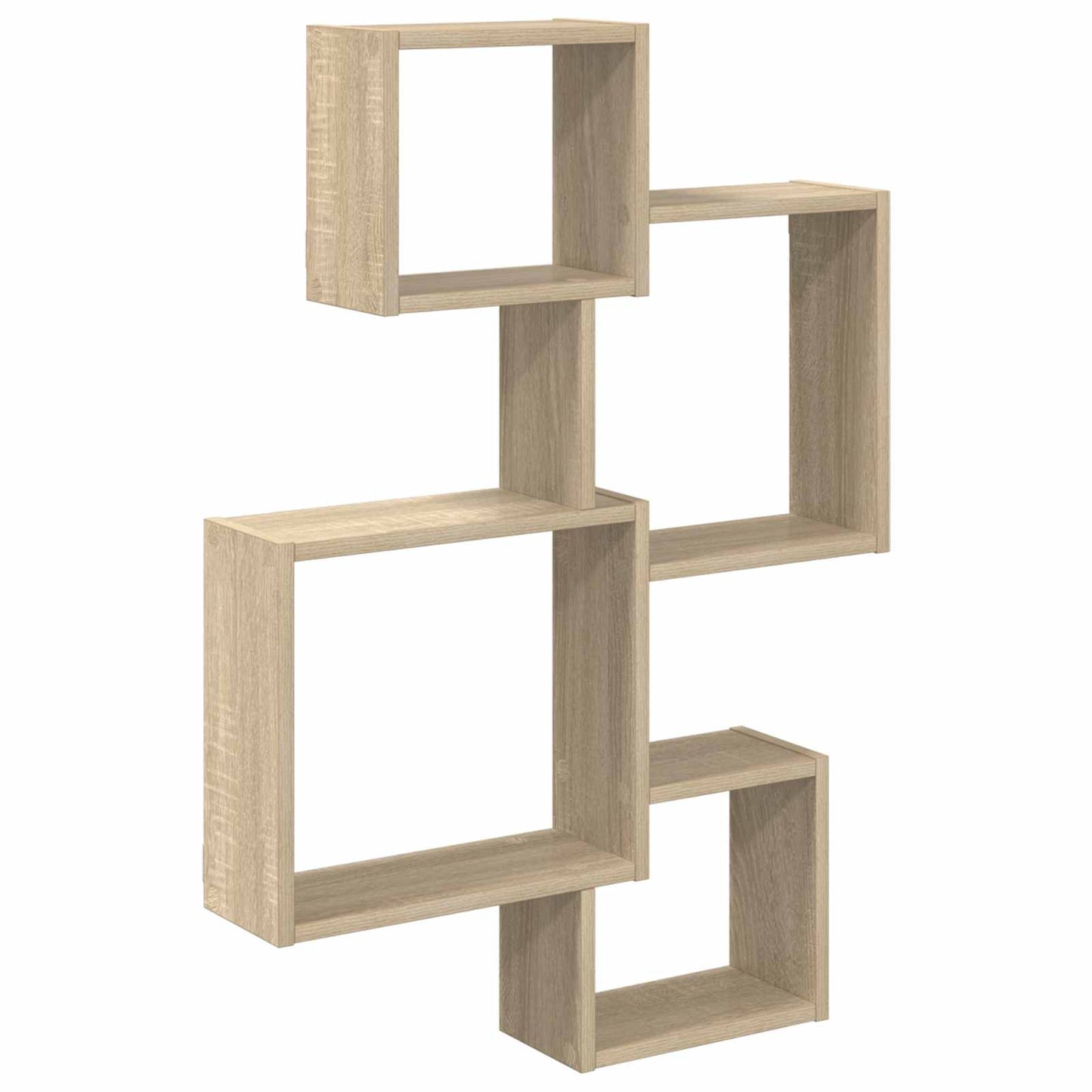 Wall Cube Shelves Wall-Mounted Brown 64 x 13.5 x 91.5 cm