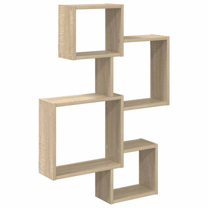 Wall Cube Shelves Wall-Mounted Brown 64 x 13.5 x 91.5 cm