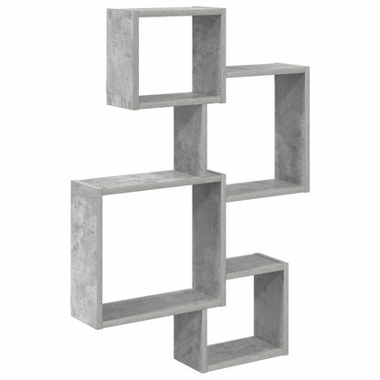 Wall Cube Shelves Wall-Mounted Grey 64 x 13.5 x 91.5 cm