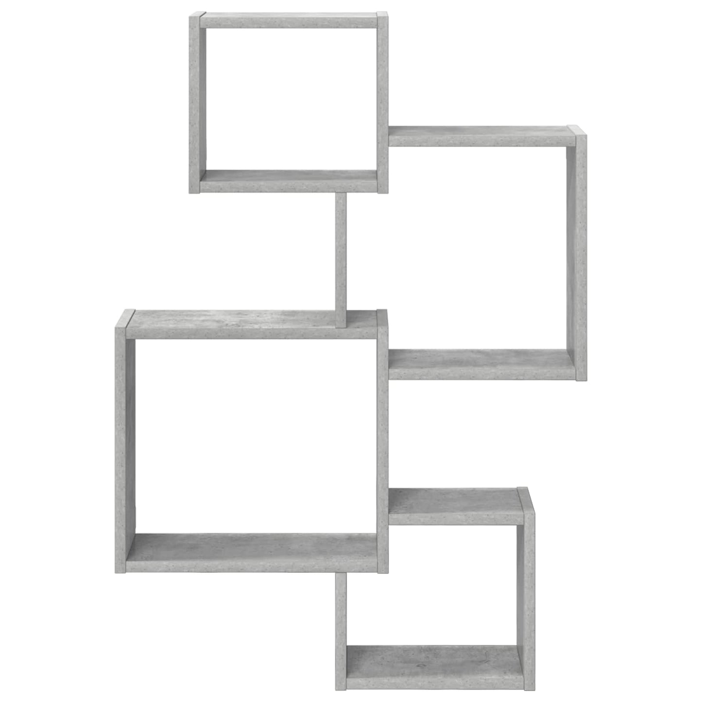 Wall Cube Shelves Wall-Mounted Grey 64 x 13.5 x 91.5 cm