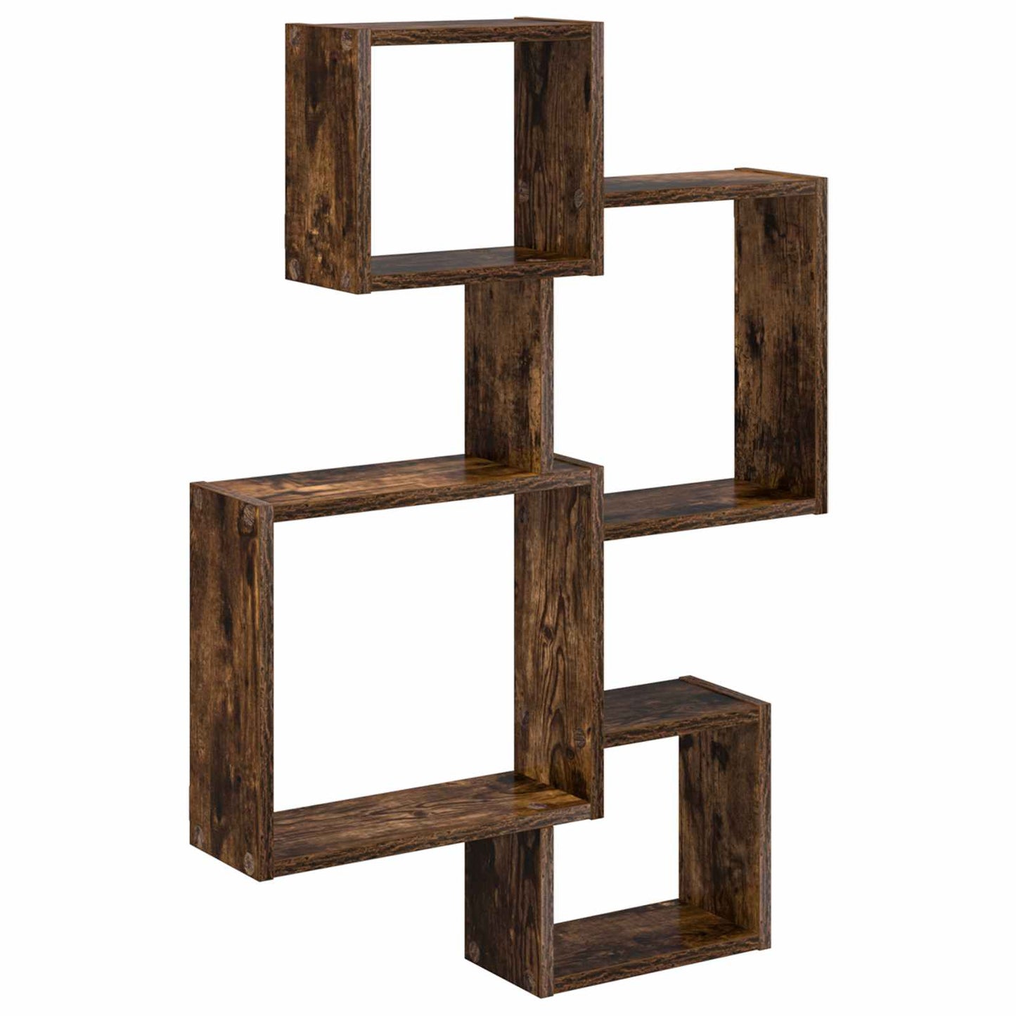 Wall Cube Shelves Wall-Mounted Brown 64 x 13.5 x 91.5 cm