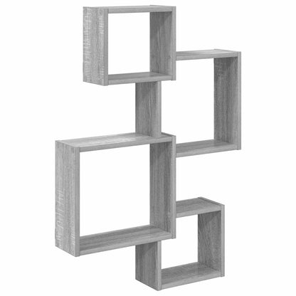 Wall Cube Shelves Wall-Mounted Grey 64 x 13.5 x 91.5 cm