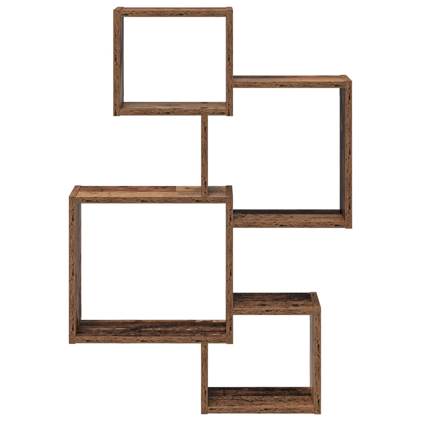 Wall Cube Shelves Wall-Mounted Brown 64 x 13.5 x 91.5 cm