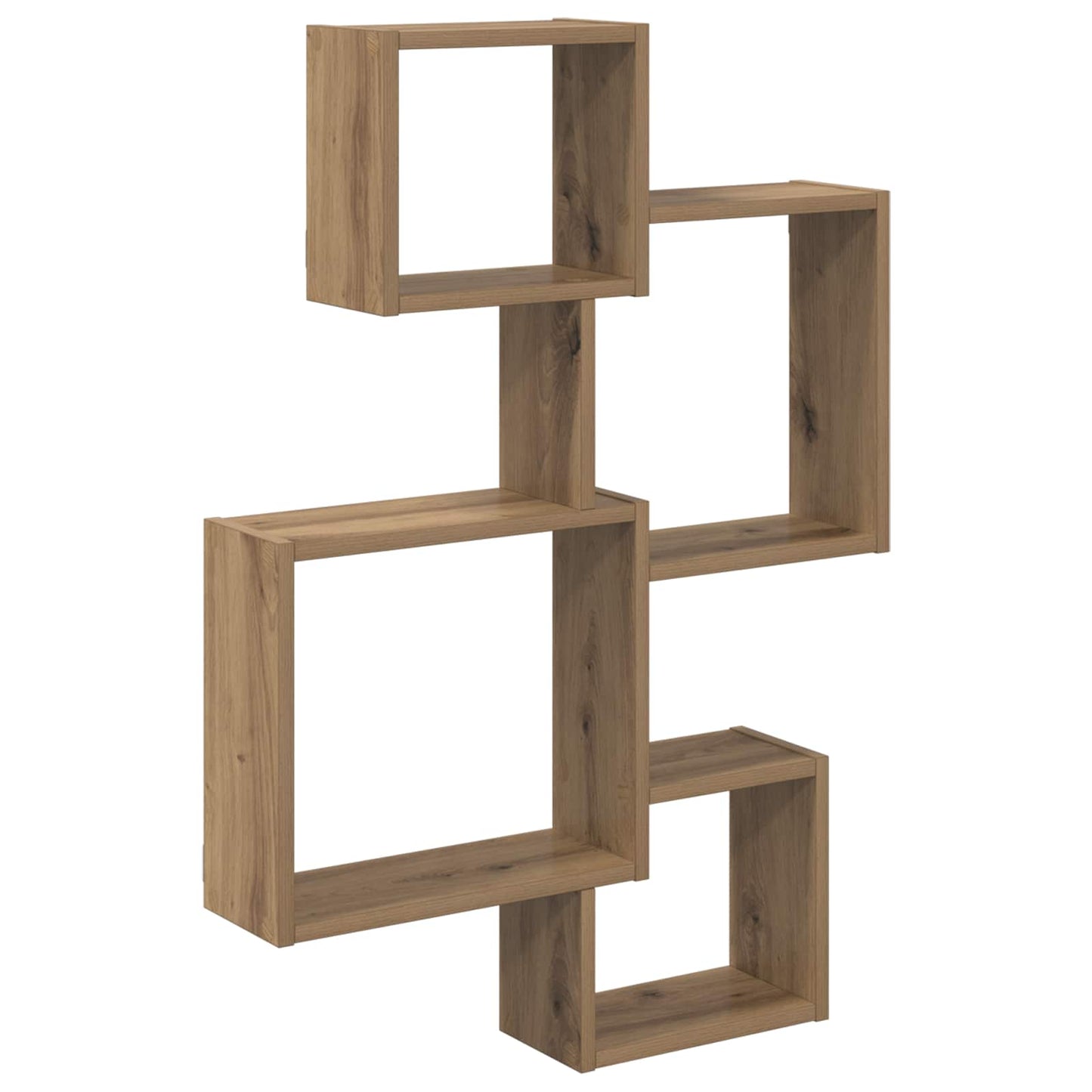 Wall Cube Shelves Wall-Mounted Brown 64 x 13.5 x 91.5 cm