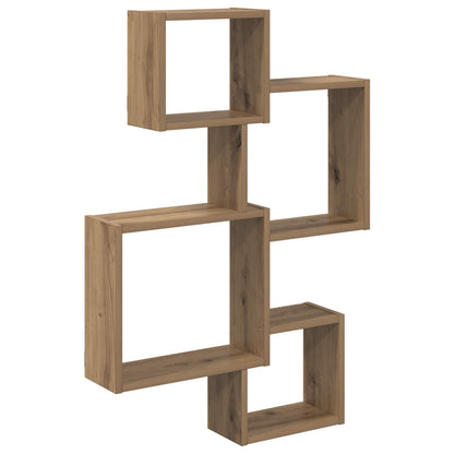 Wall Cube Shelves Wall-Mounted Brown 64 x 13.5 x 91.5 cm