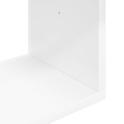 Wall Shelf Wall-Mounted White 32 x 21 x107 cm Engineered Wood