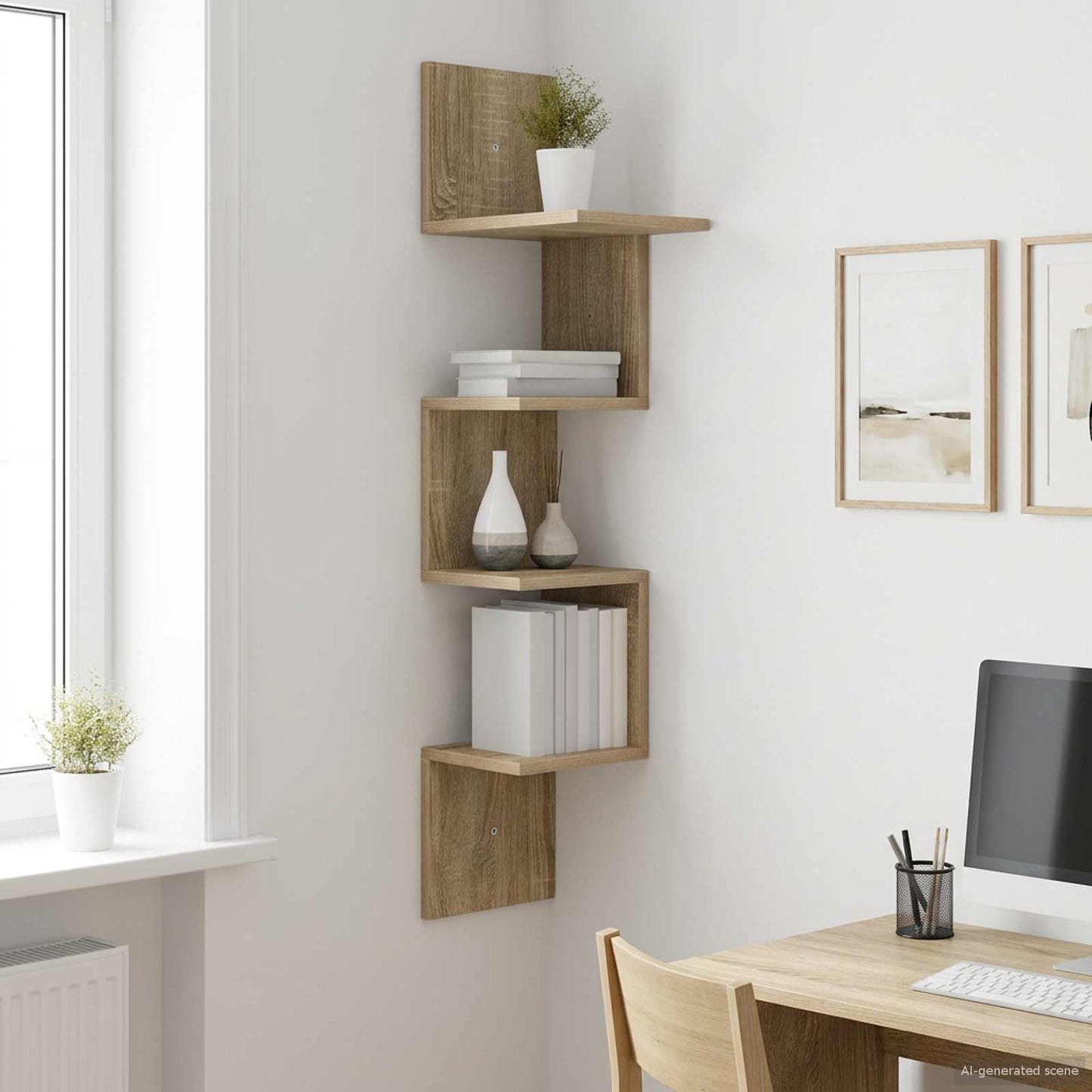 Wall Shelf Wall-Mounted Sonoma Oak 32 x 21 x107 cm