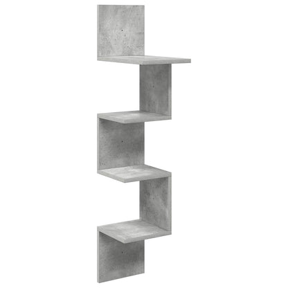 Wall Shelf Wall-Mounted Grey 32 x 21 x107 cm Engineered Wood
