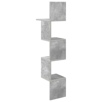 Wall Shelf Wall-Mounted Grey 32 x 21 x107 cm Engineered Wood