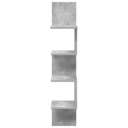 Wall Shelf Wall-Mounted Grey 32 x 21 x107 cm Engineered Wood