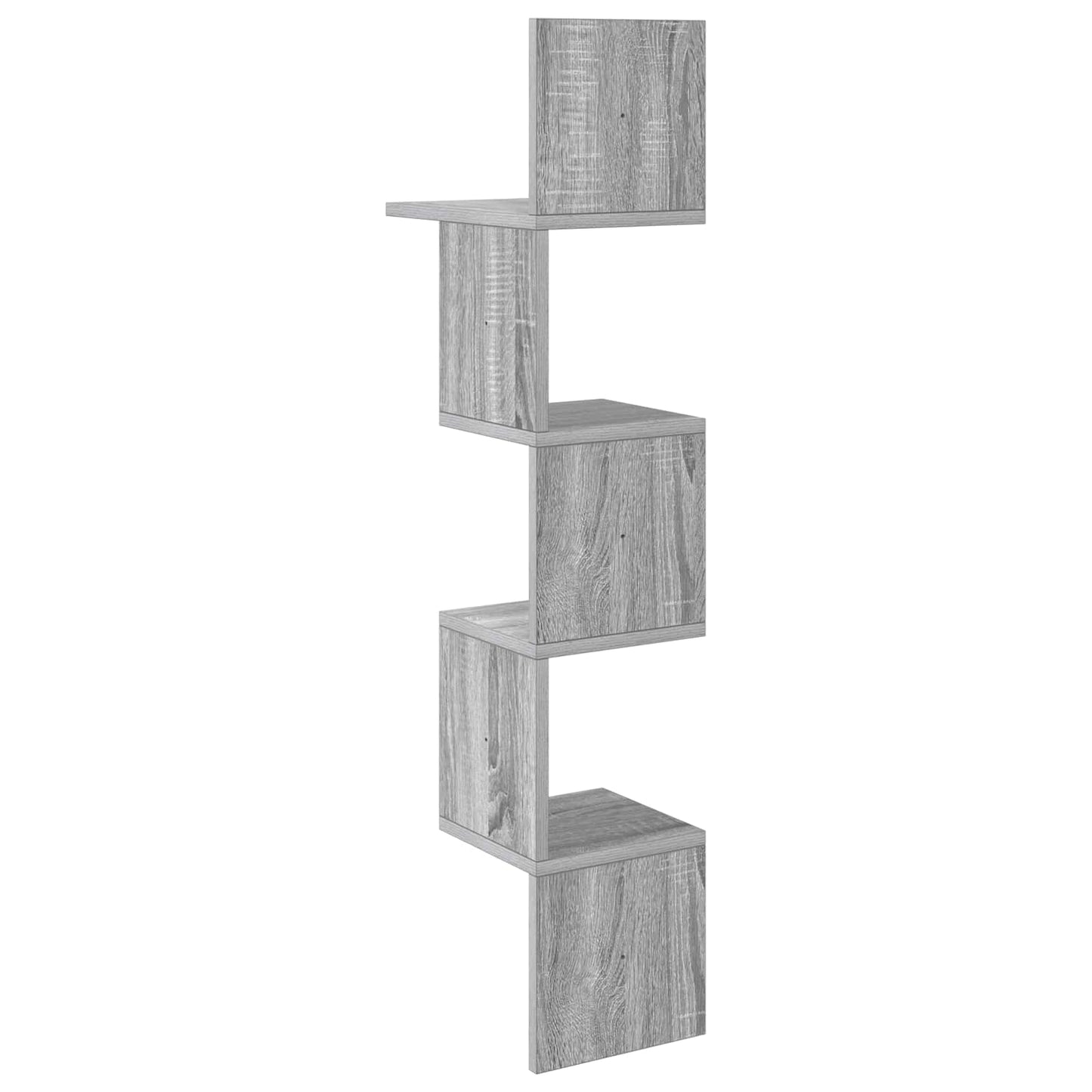 Wall Shelf Wall-Mounted Grey 32 x 21 x107 cm Engineered Wood