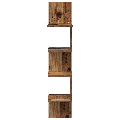 Wall Shelf Wall-Mounted Brown 32 x 21 x107 cm Engineered Wood