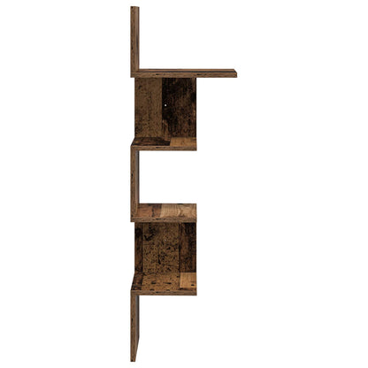 Wall Shelf Wall-Mounted Brown 32 x 21 x107 cm Engineered Wood