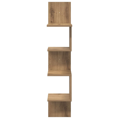 Wall Shelf Wall-Mounted Brown 32 x 21 x107 cm Engineered Wood