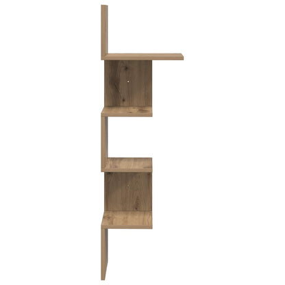 Wall Shelf Wall-Mounted Brown 32 x 21 x107 cm Engineered Wood