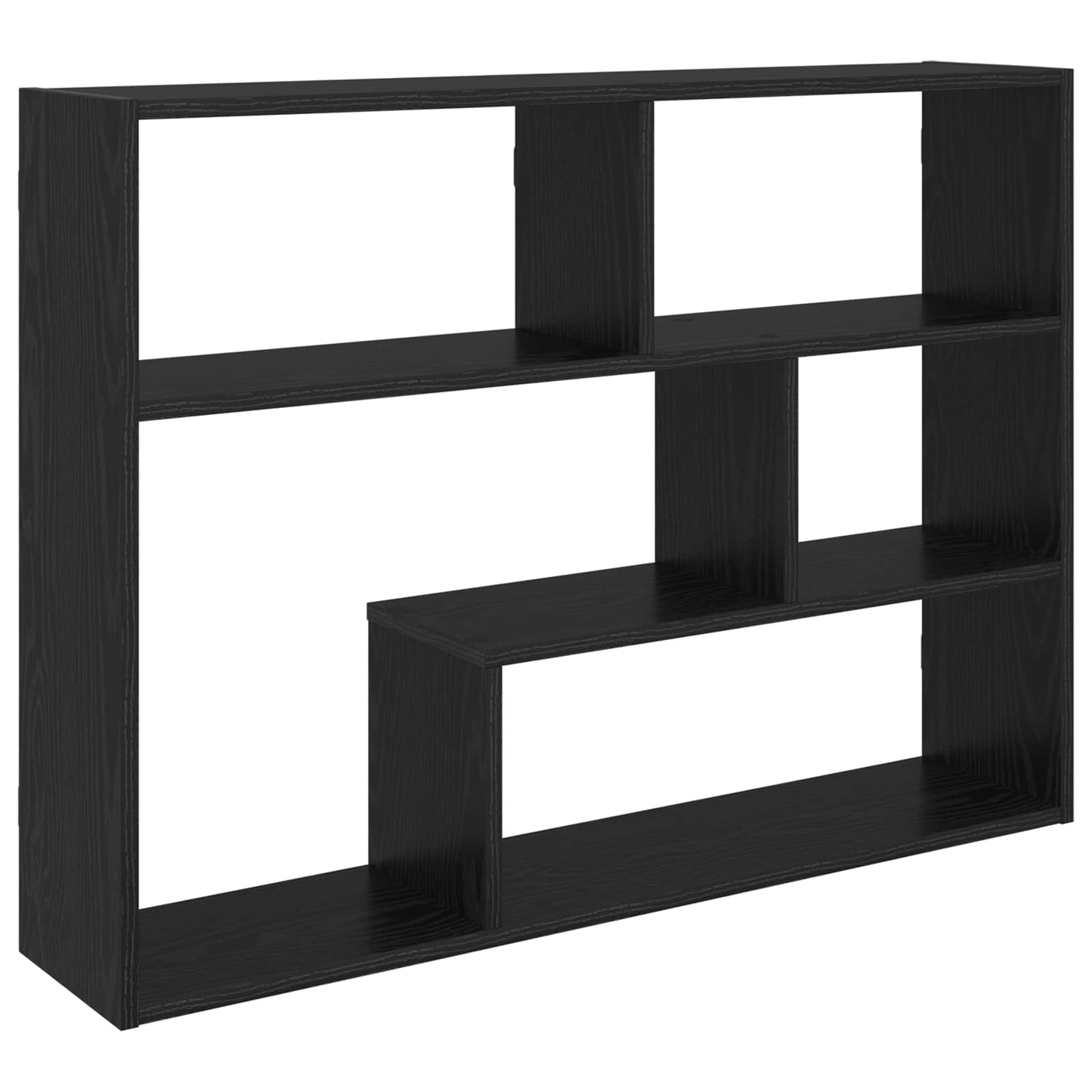 Wall Shelf Wall-Mounted Black 95 x 20 x 69.5 cm Engineered Wood
