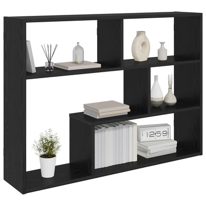 Wall Shelf Wall-Mounted Black 95 x 20 x 69.5 cm Engineered Wood