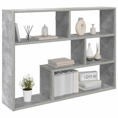 Wall Shelf Wall-Mounted Grey 95 x 20 x 69.5 cm Engineered Wood