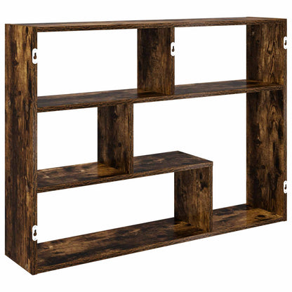 Wall Shelf Wall-Mounted Brown 95 x 20 x 69.5 cm Engineered Wood